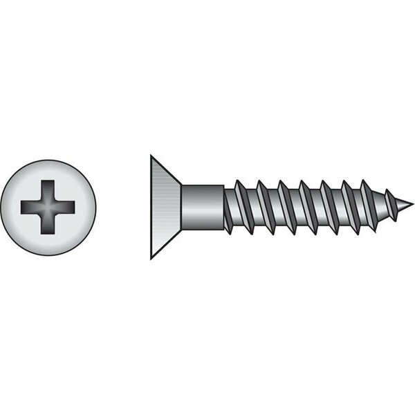 Homecare Products No.8 S x 1.5 in. Phillips Zinc-Plated Wood Screws, 100PK HO3304440